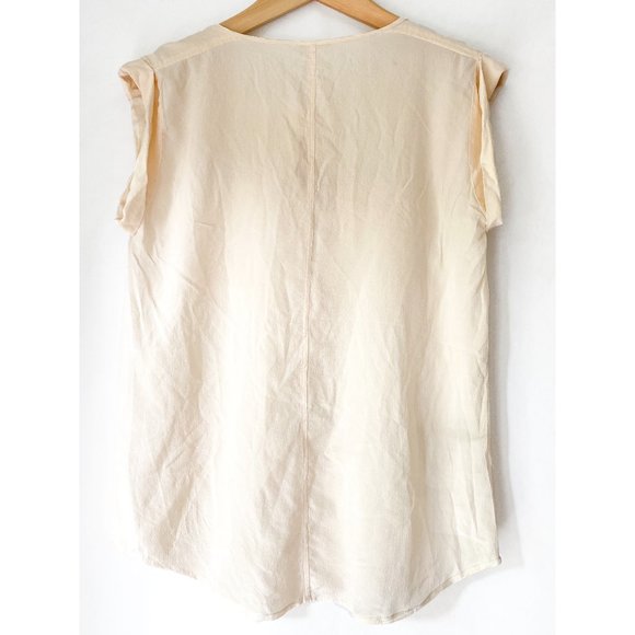 CLUB MONACO CREAM BLOUSE - Picture 2 of 8